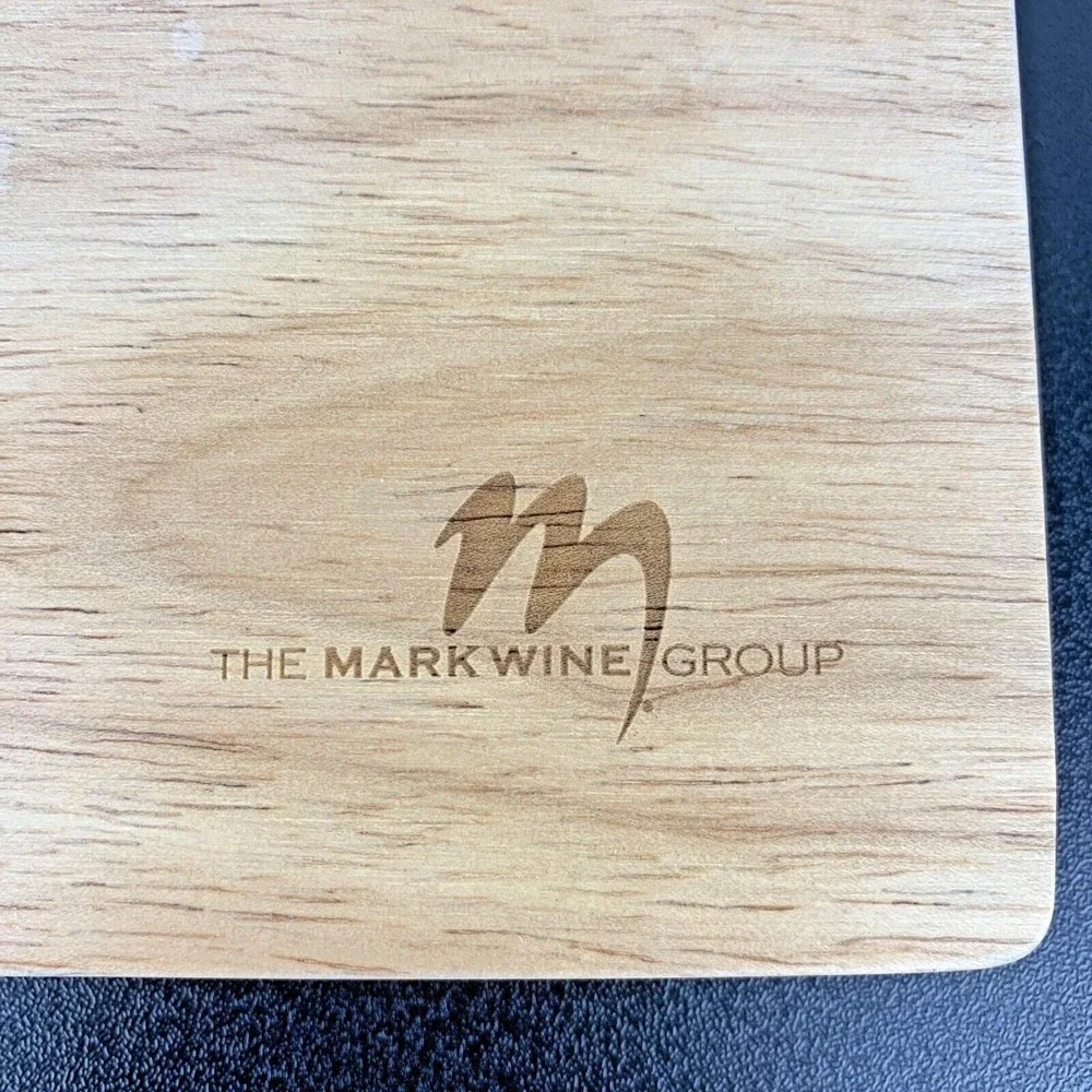 Wooden‎ Cheese Board/Knife Gift Set The Mark Wine Group w/ Removable Slate